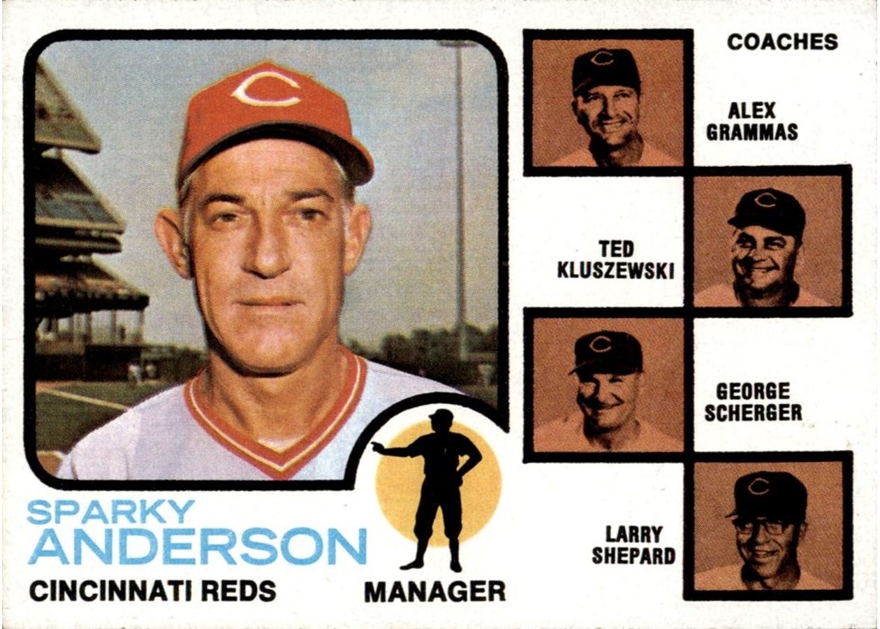1973 Topps #296 Reds Field Leaders, Cincinnati Reds