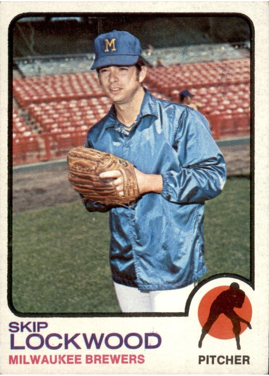 1973 Topps #308 Skip Lockwood, Milwaukee Brewers