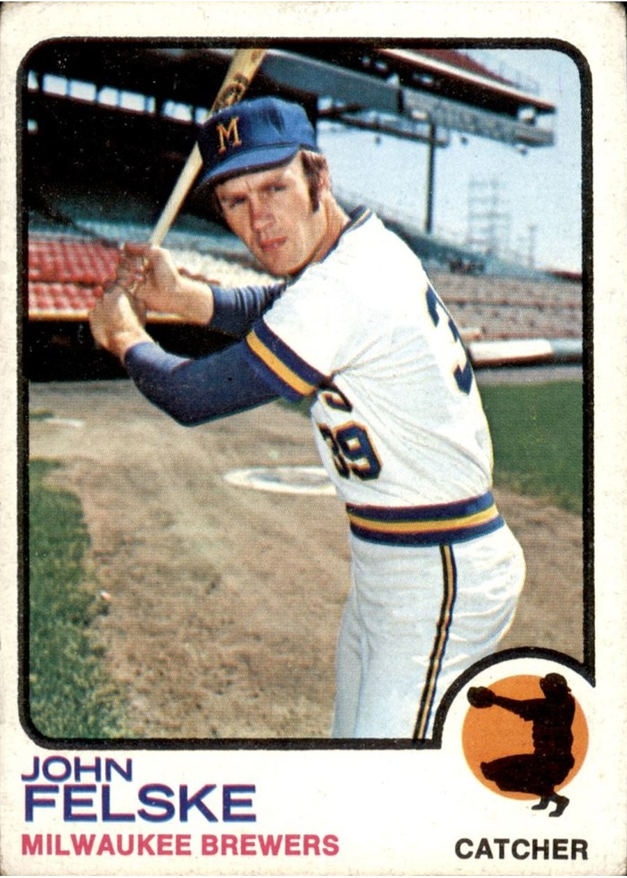 1973 Topps #332 John Felske, Milwaukee Brewers