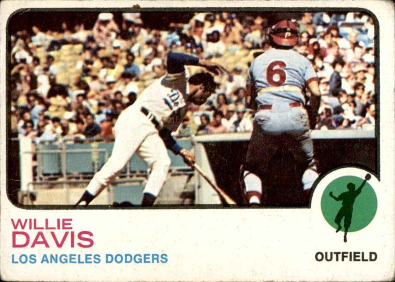 1973 Topps #35 Willie Davis, Los Angeles Dodgers