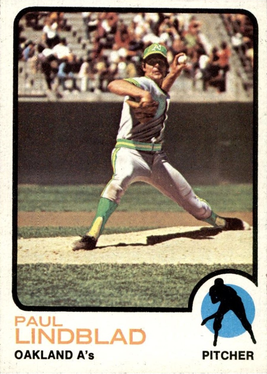 1973 Topps #406 Paul Lindblad, Oakland Athletics
