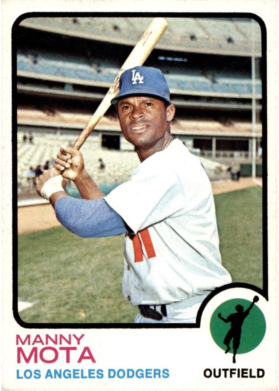 1973 Topps #412 Manny Mota, Los Angeles Dodgers
