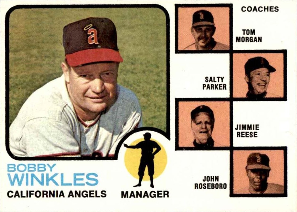 1973 Topps #421 Angels Field Leaders, California Angels