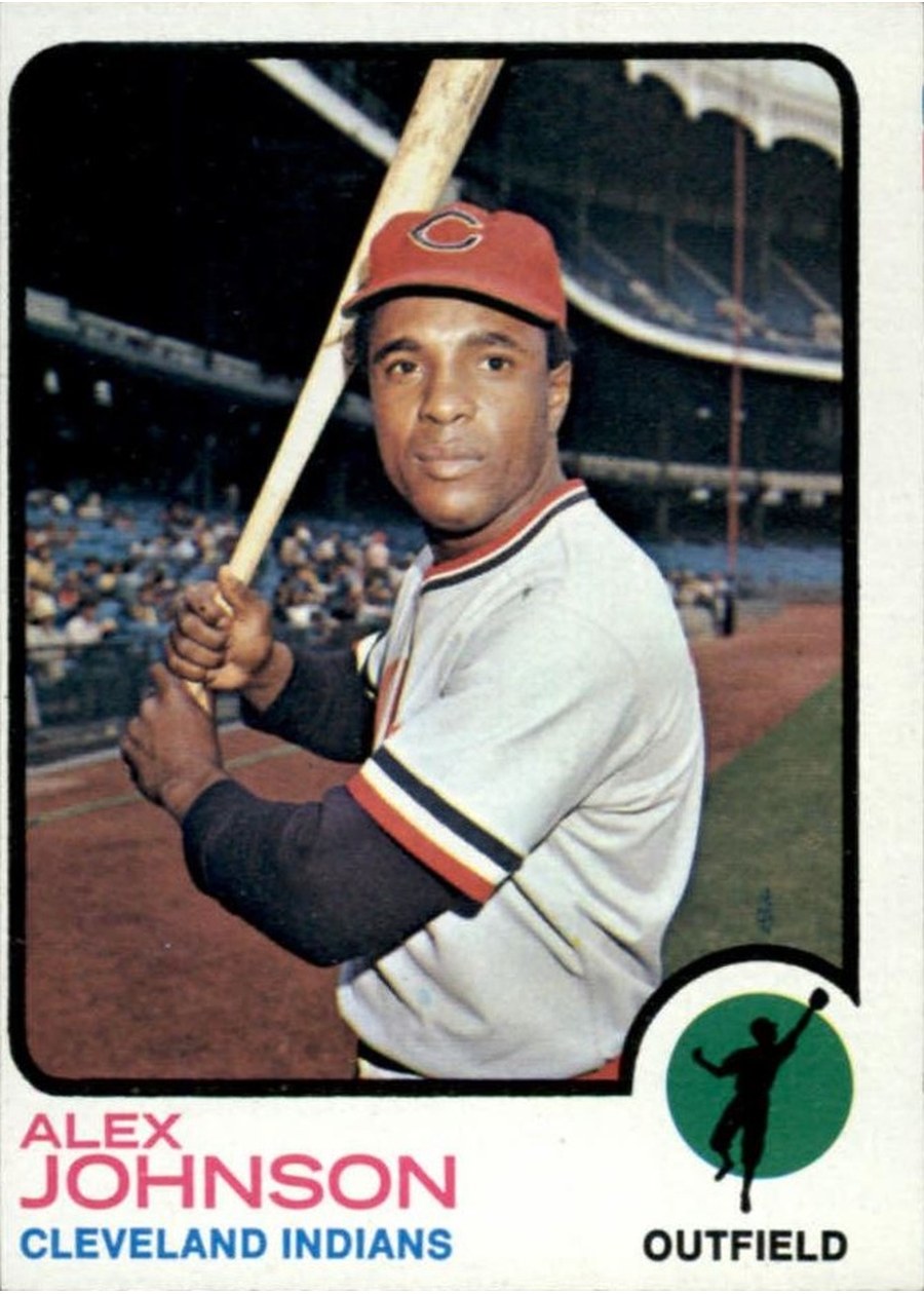 1973 Topps #425 Alex Johnson, Cleveland Indians