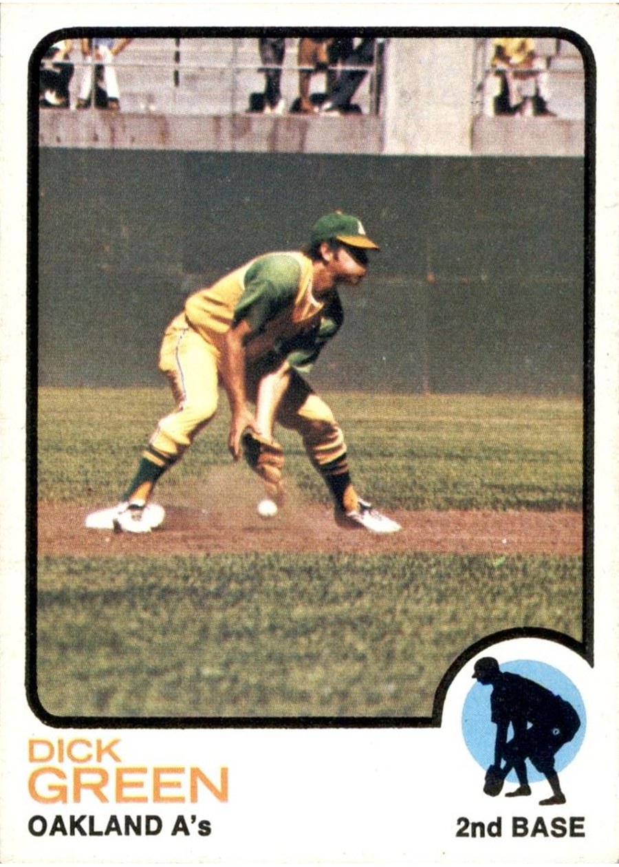 1973 Topps #456 Dick Green, Oakland Athletics