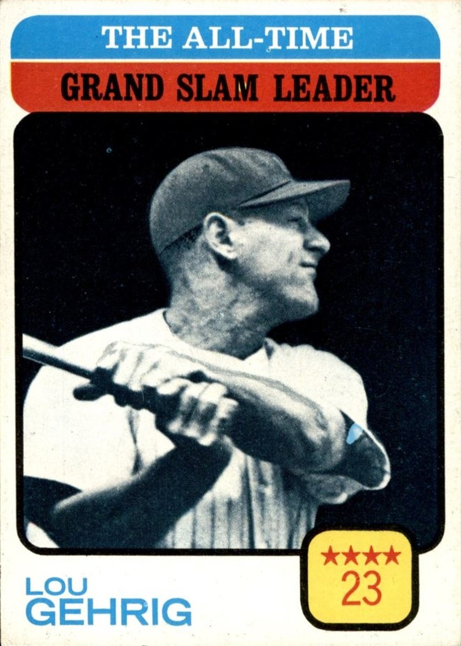 1973 Topps #472 The All-Time Grand Slam Leader - Lou Gehrig, New York Yankees