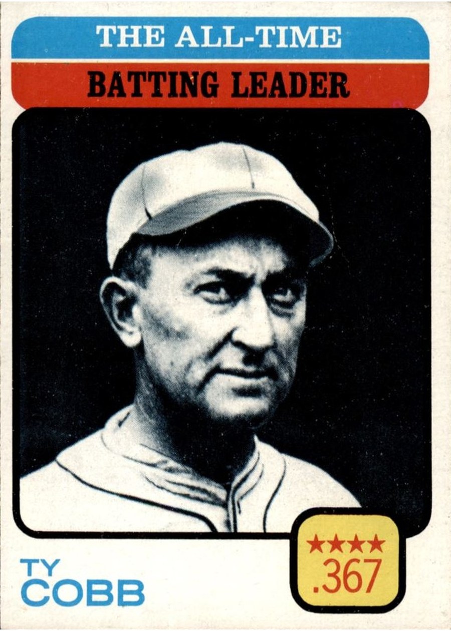 1973 Topps #475 The All-Time Batting Leader - Ty Cobb, Detroit Tigers