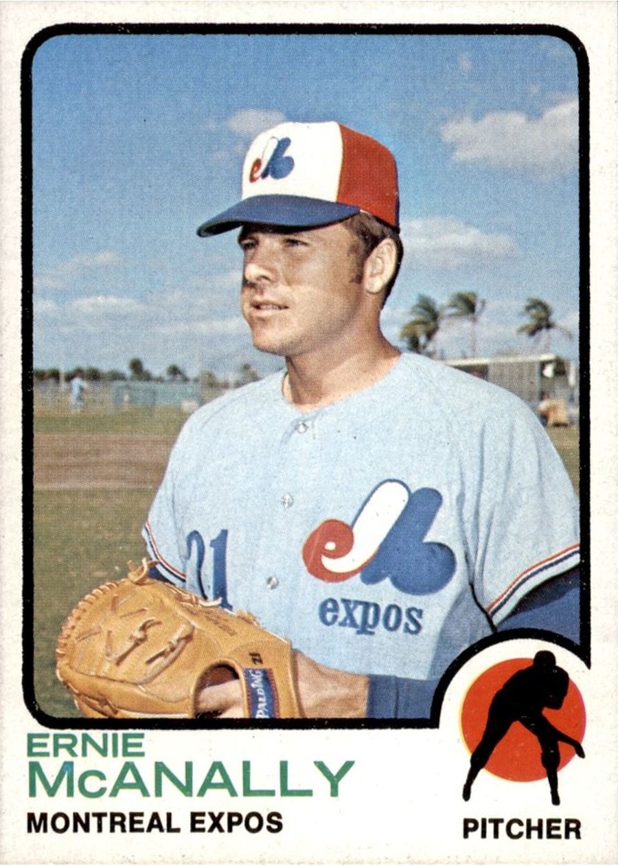 1973 Topps #484 Ernie McAnally, Montreal Expos