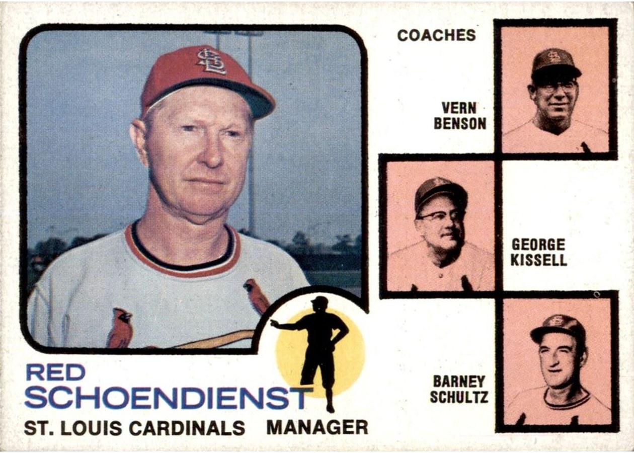 1973 Topps #497 Cardinals Field Leaders, St. Louis Cardinals