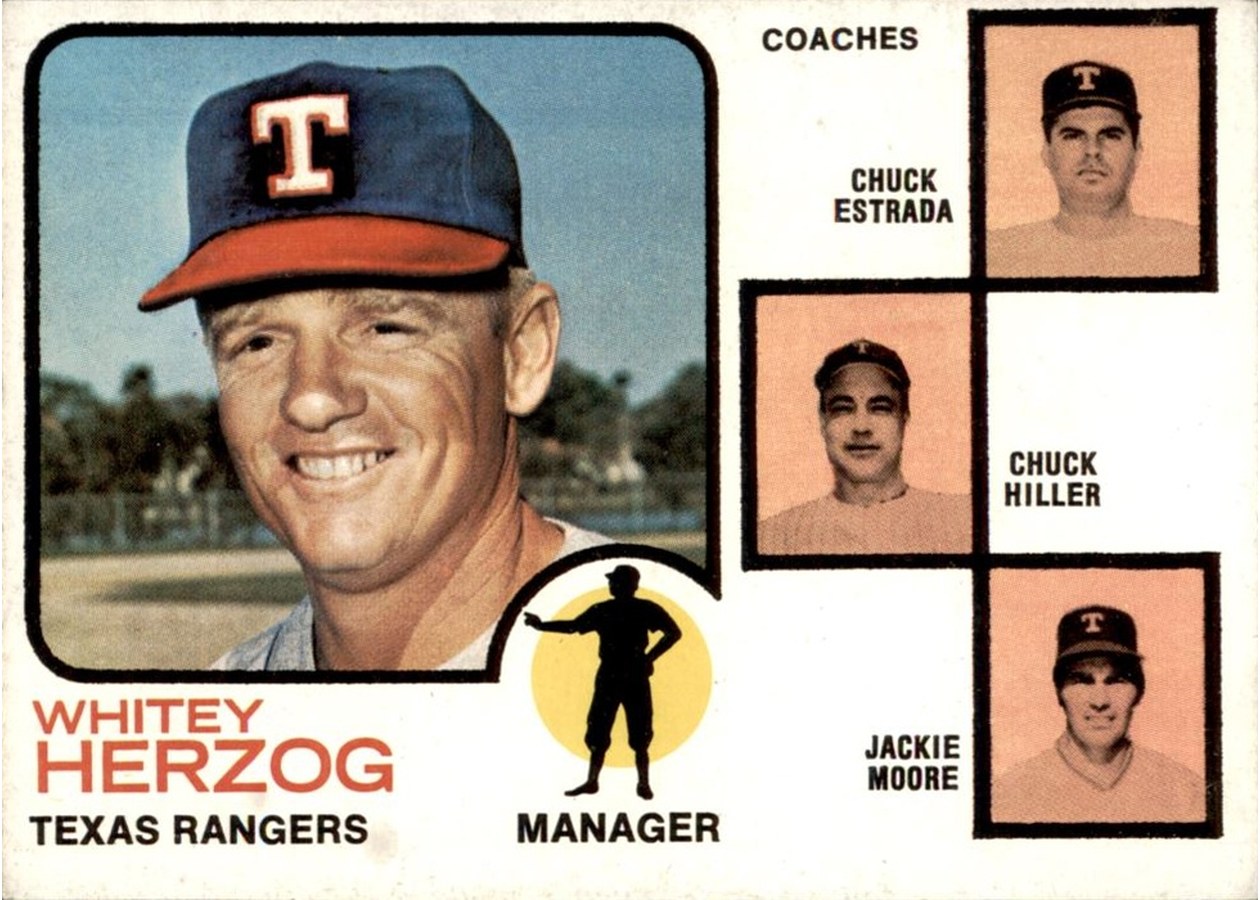 1973 Topps #549 Rangers Field Leaders, Texas Rangers