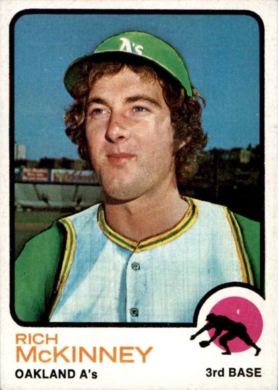 1973 Topps #587 Rich McKinney, Oakland Athletics