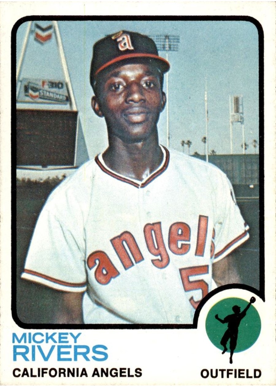 1973 Topps #597 Mickey Rivers, California Angels