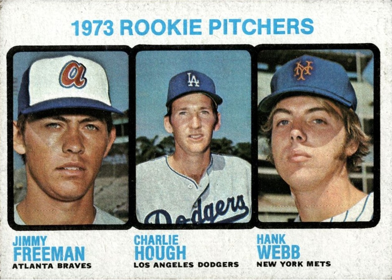1973 Topps #610 1973 Rookie Pitchers, Atlanta Braves / Los Angeles Dodgers / New York Mets