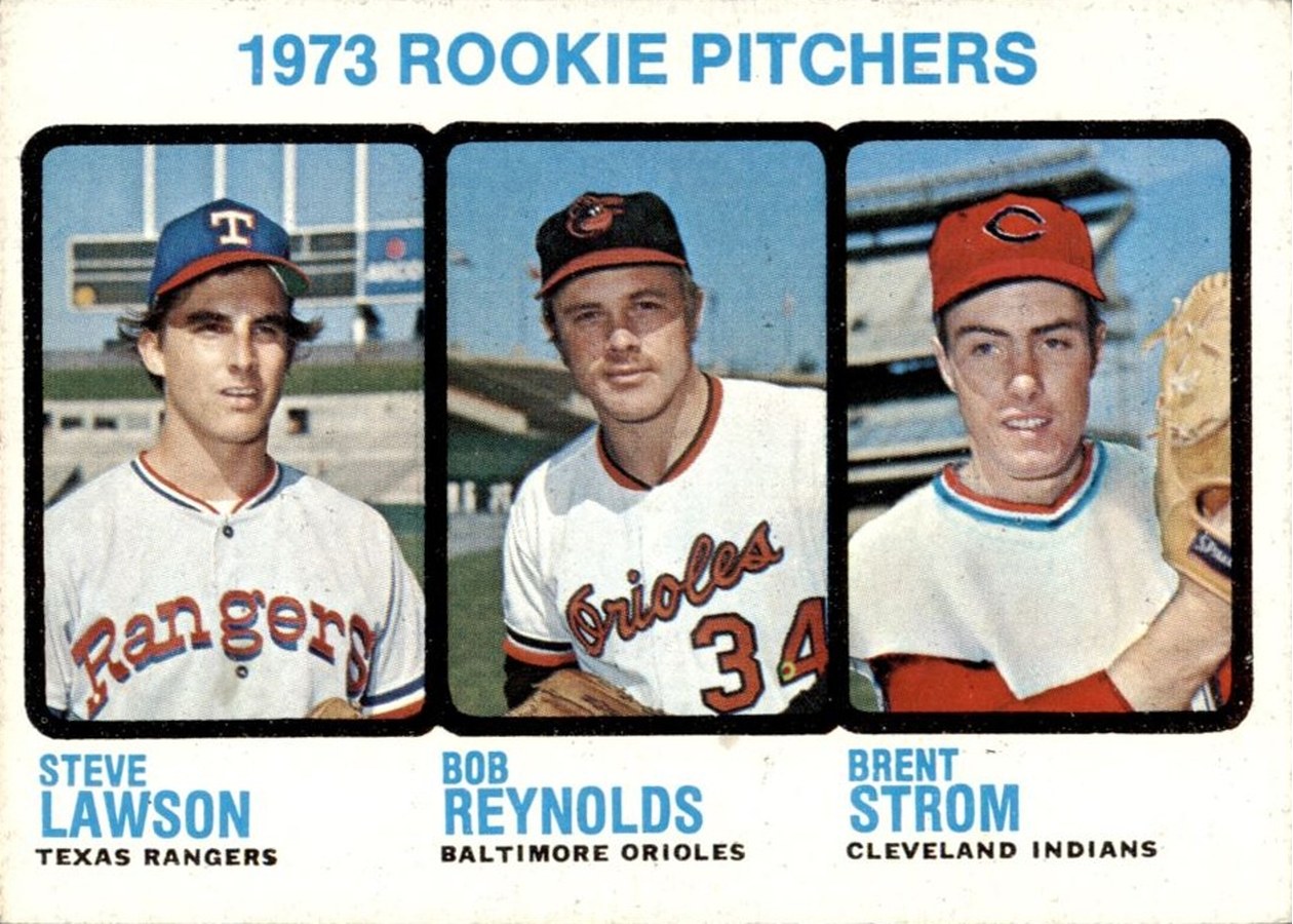 1973 Topps #612 1973 Rookie Pitchers, Texas Rangers / Baltimore Orioles / Cleveland Indians
