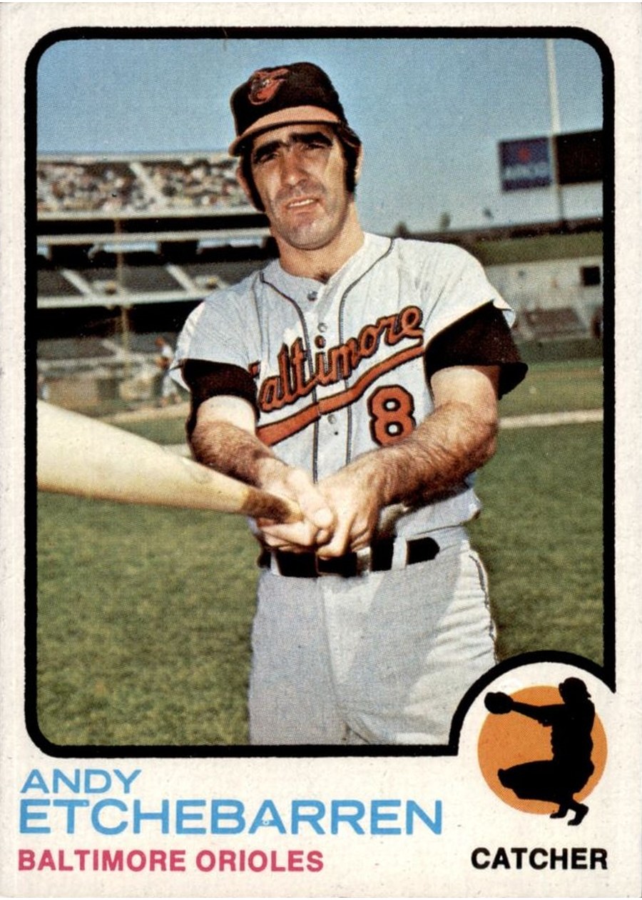 1973 Topps #618 Andy Etchebarren, Baltimore Orioles