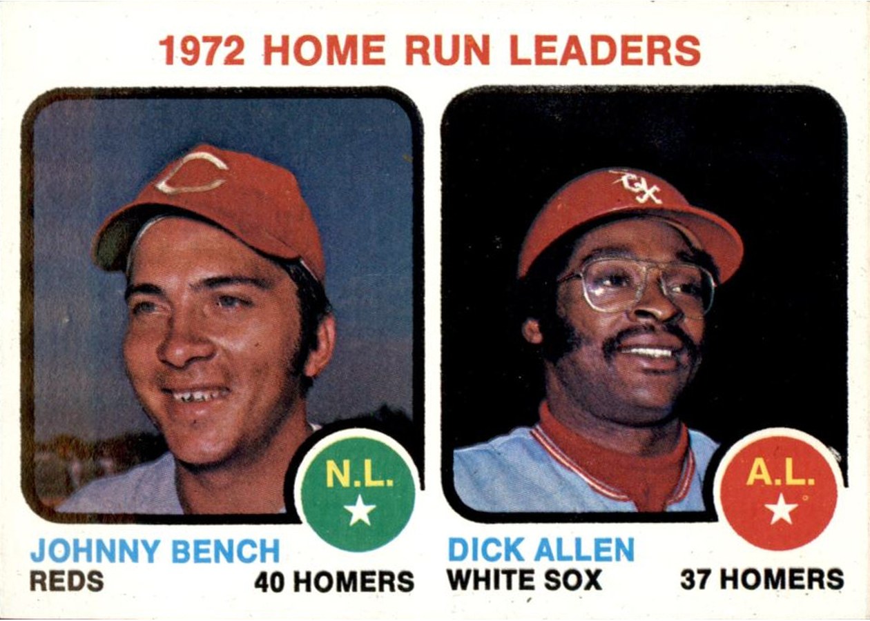 1973 Topps #62 1972 Home Run Leaders, Cincinnati Reds / Chicago White Sox
