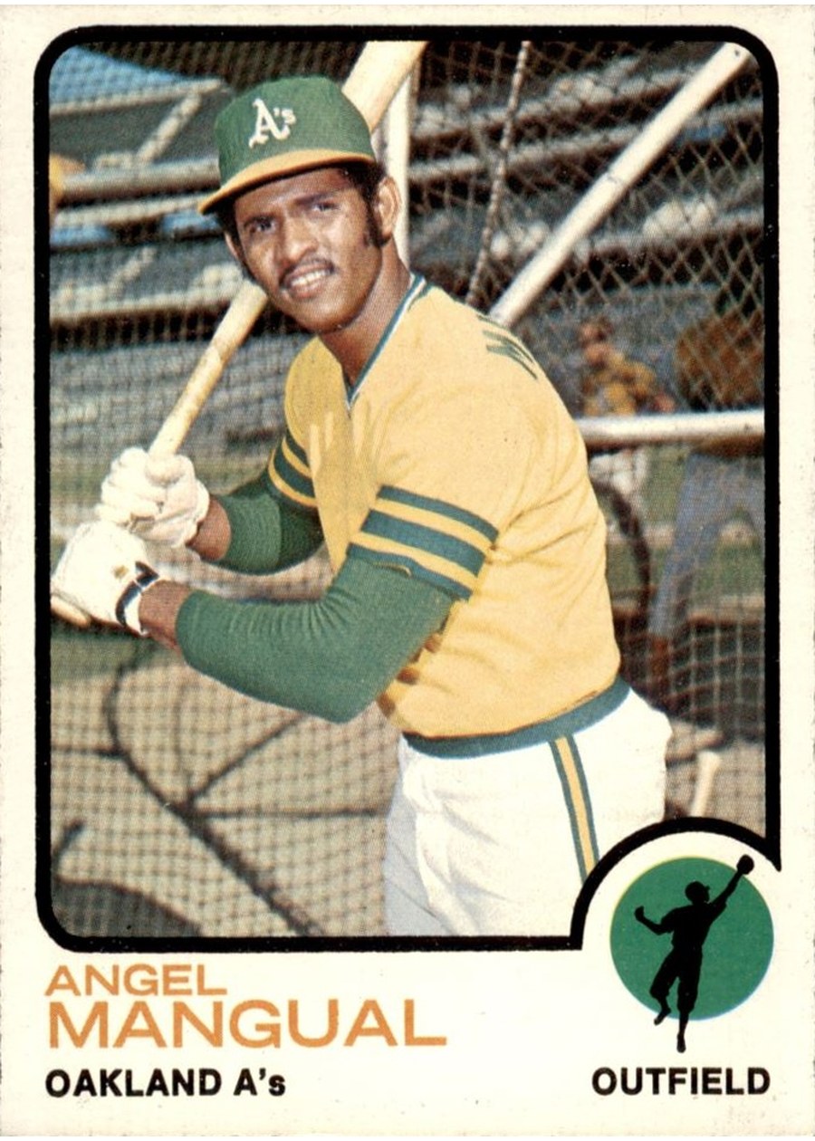 1973 Topps #625 Angel Mangual, Oakland Athletics