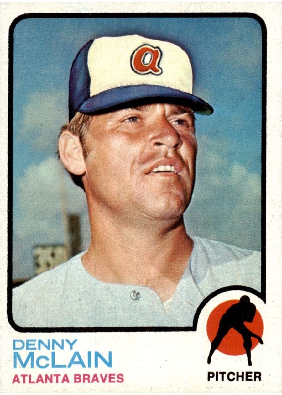 1973 Topps #630 Denny McLain, Atlanta Braves