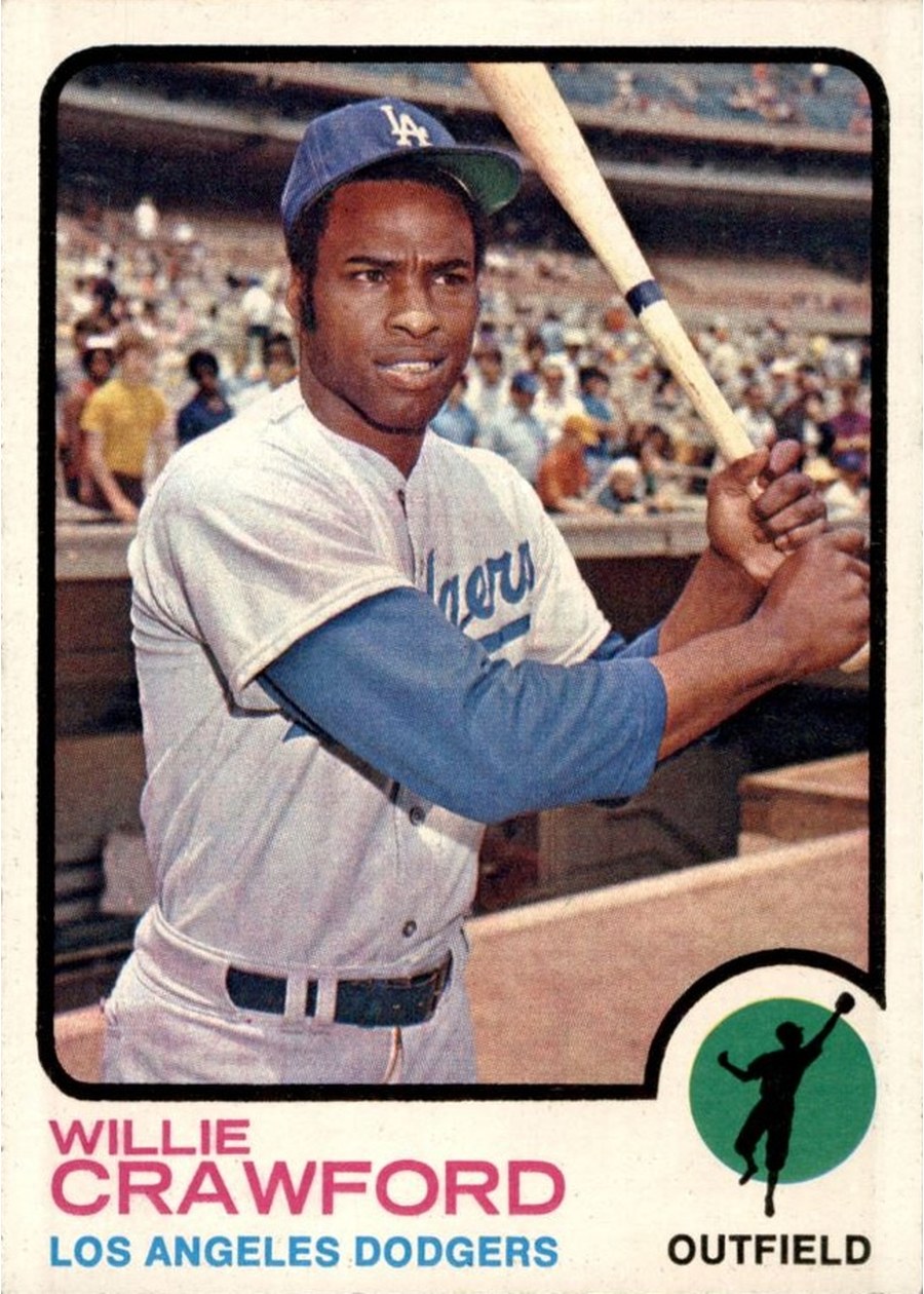 1973 Topps #639 Willie Crawford, Los Angeles Dodgers