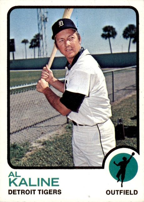 1973 Topps #280 Al Kaline - 280b - 2nd Printing (Band-Aid Airbrushed Out)