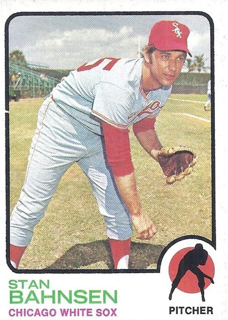1973 Topps #20 Stan Bahnsen - 20a - Small Gap In Left Border