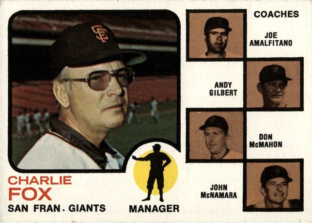 1973 Topps #252 Giants Field Leaders - 252a - Pale Brown Background