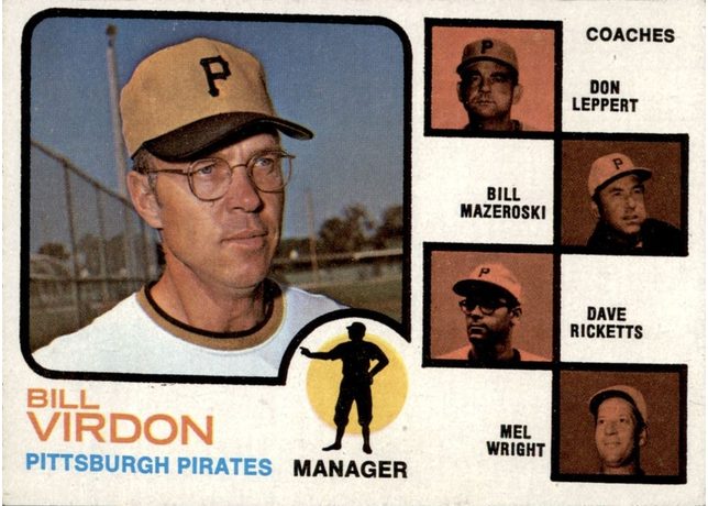 1973 Topps #517 Pirates Field Leaders - 517b - Ear Visible