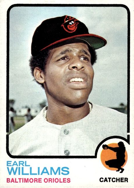 1973 Topps #504 Earl Williams - 504b - Gaps In Left And Right Borders
