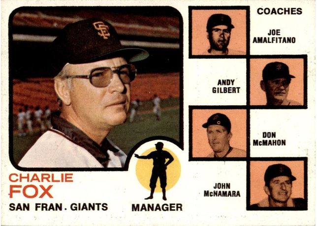 1973 Topps #252 Giants Field Leaders - 252b - Orange Background