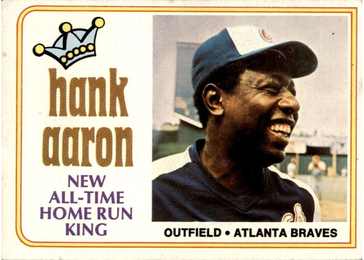 1974 Topps #1 Hank Aaron: New All-Time Home Run King, Atlanta Braves