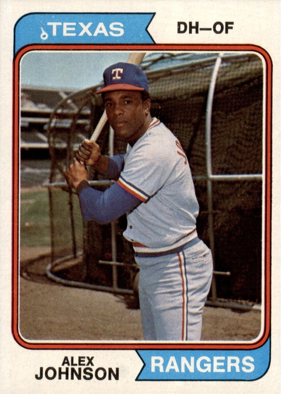 1974 Topps #107 Alex Johnson, Texas Rangers
