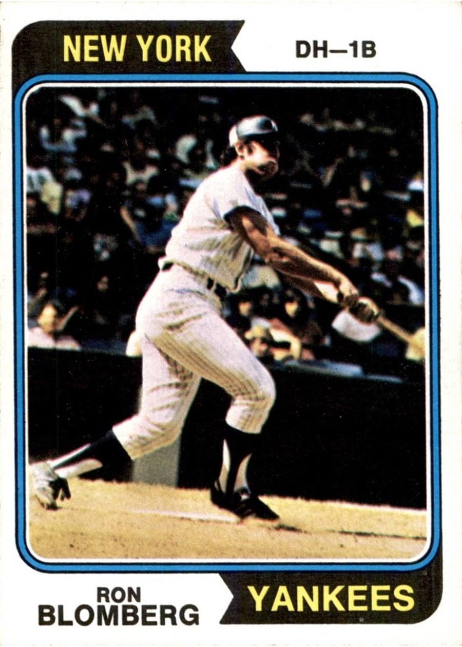 1974 Topps #117 Ron Blomberg, New York Yankees