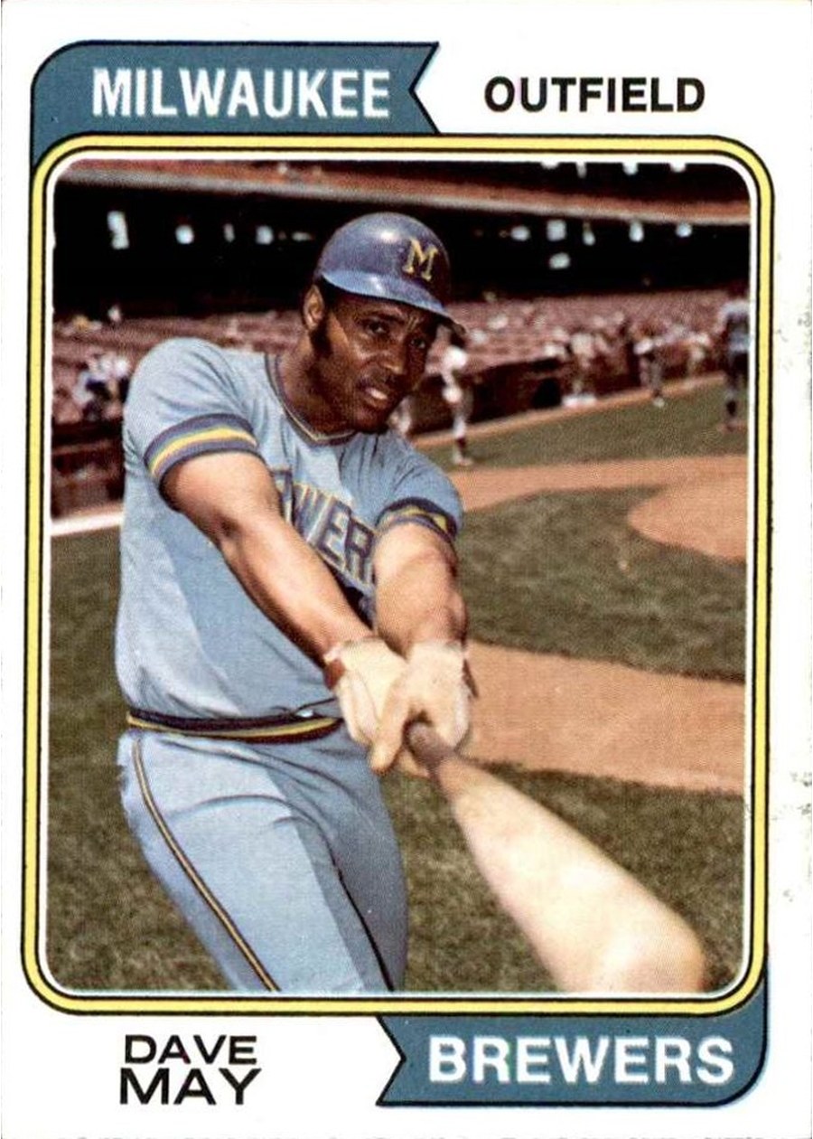 1974 Topps #12 Dave May, Milwaukee Brewers