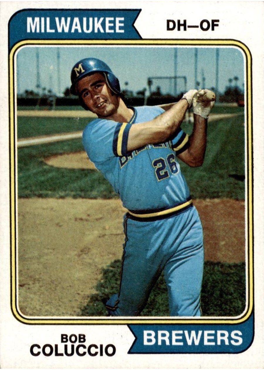 1974 Topps #124 Bob Coluccio, Milwaukee Brewers