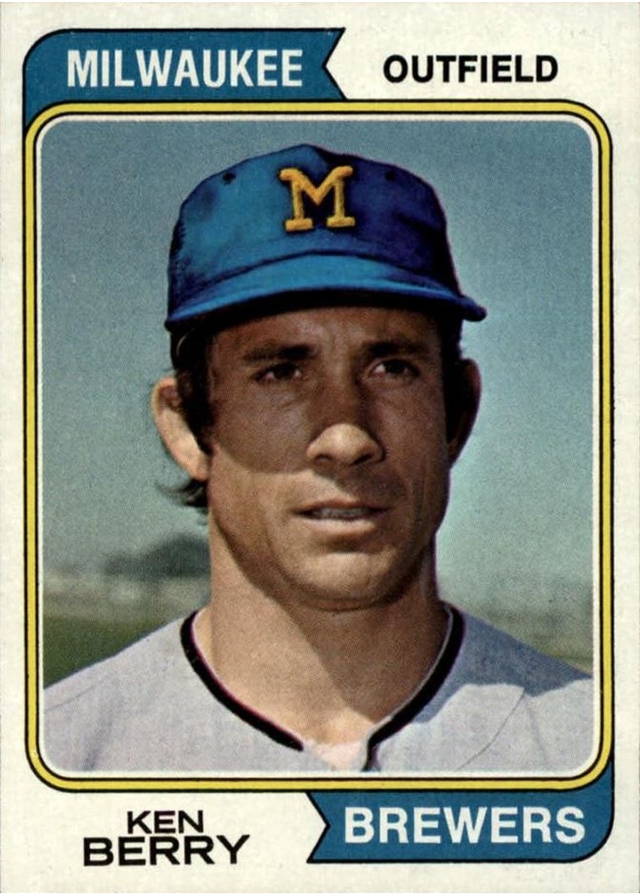 1974 Topps #163 Ken Berry, Milwaukee Brewers