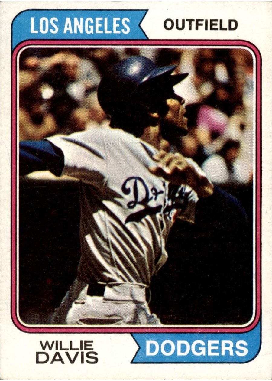 1974 Topps #165 Willie Davis, Los Angeles Dodgers