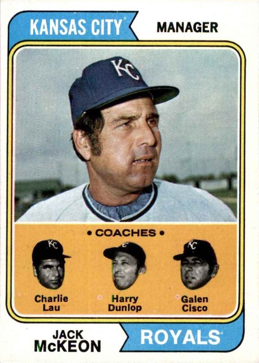 1974 Topps #166 Royals Field Leaders, Kansas City Royals
