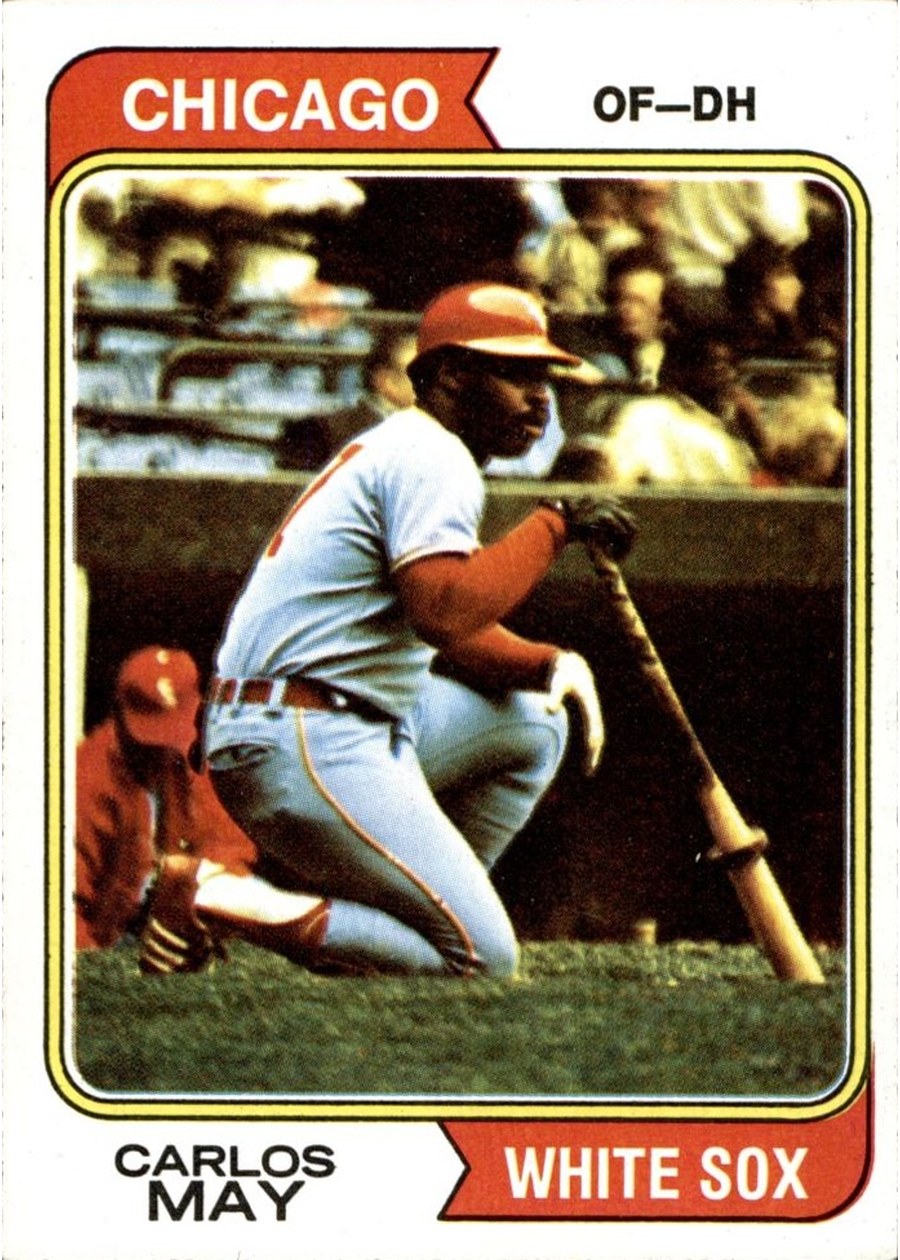1974 Topps #195 Carlos May, Chicago White Sox