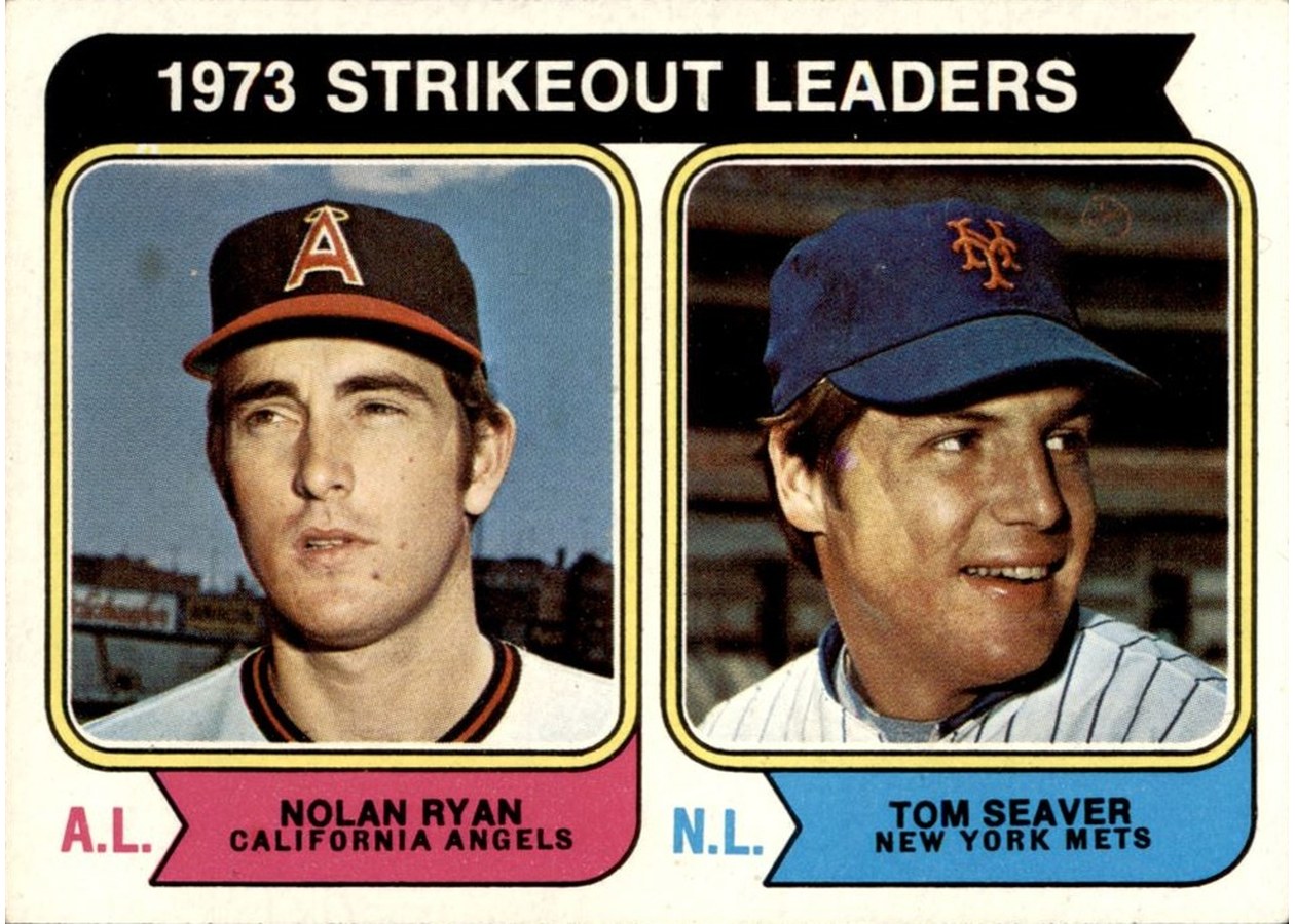 1974 Topps #207 1973 Strikeout Leaders, California Angels / New York Mets