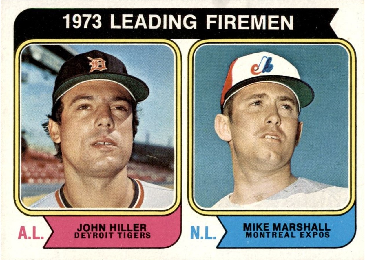 1974 Topps #208 1973 Leading Firemen, Detroit Tigers / Montreal Expos