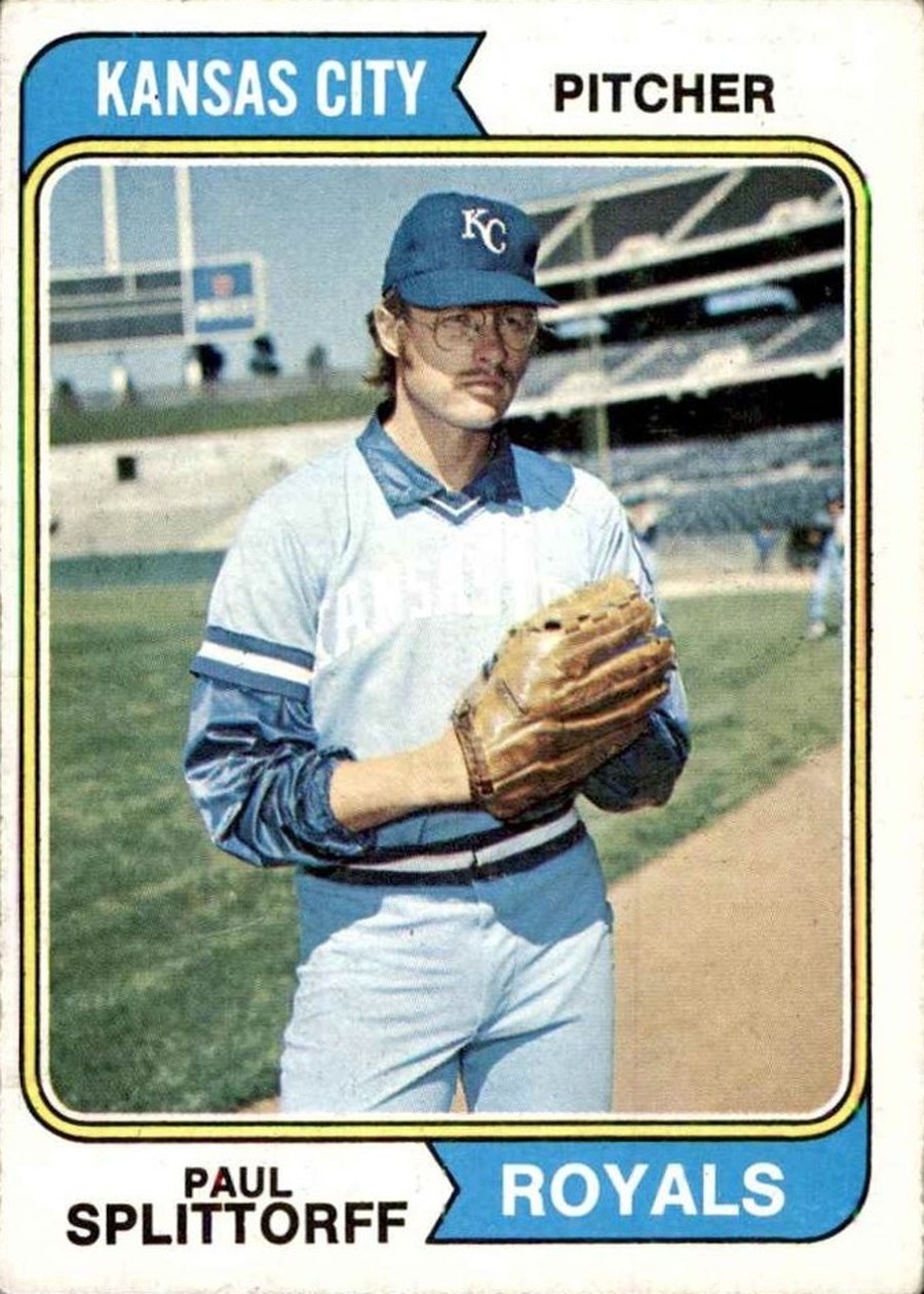 1974 Topps #225 Paul Splittorff, Kansas City Royals