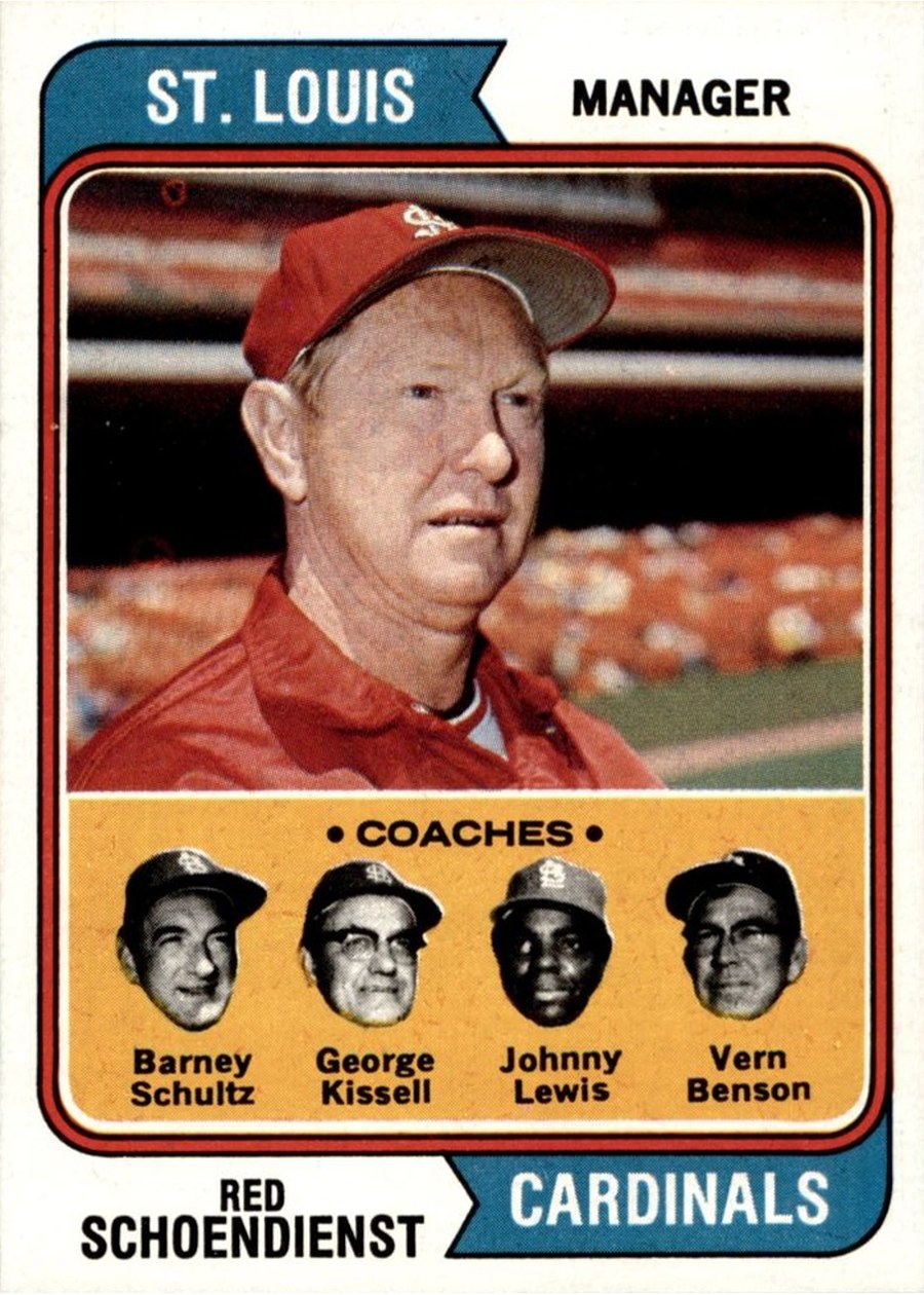 1974 Topps #236 Cardinals Field Leaders, St. Louis Cardinals