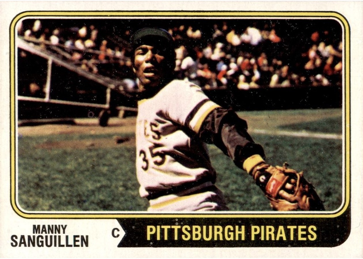 1974 Topps #28 Manny Sanguillen, Pittsburgh Pirates