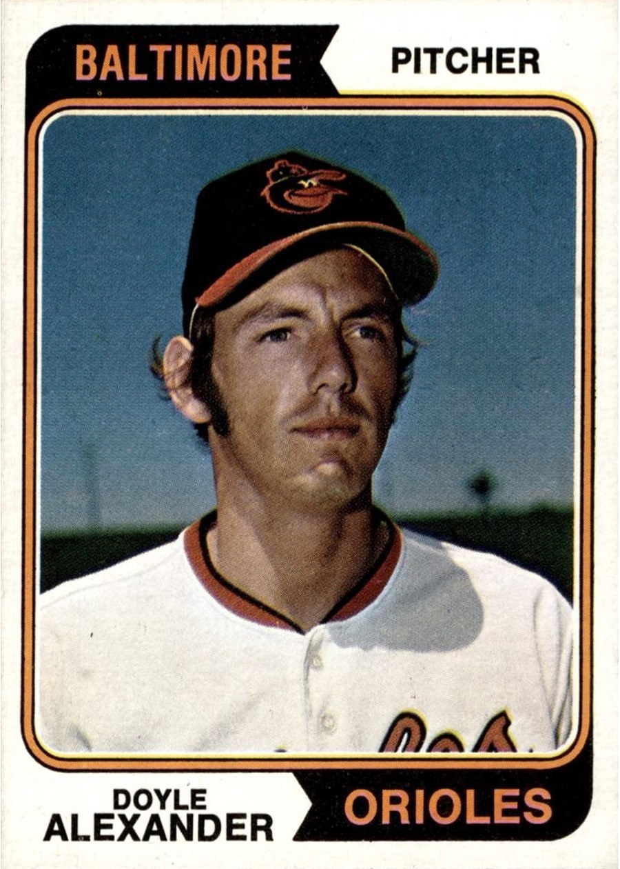1974 Topps #282 Doyle Alexander, Baltimore Orioles