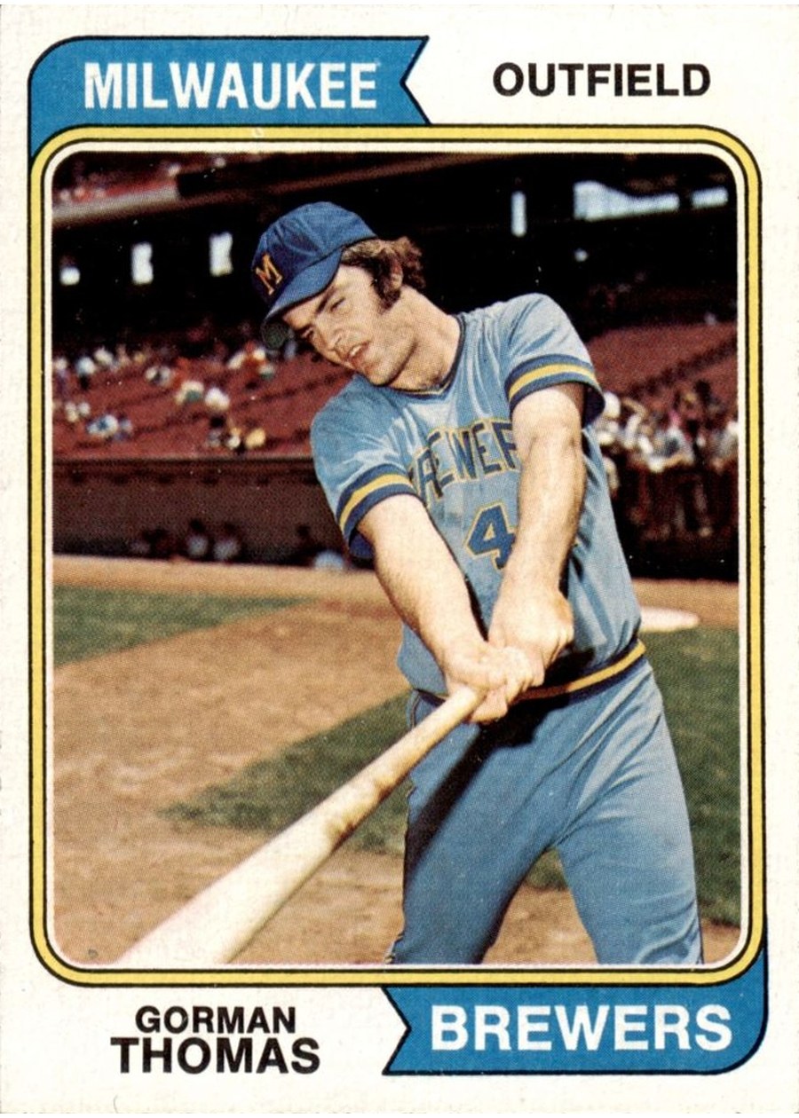 1974 Topps #288 Gorman Thomas, Milwaukee Brewers
