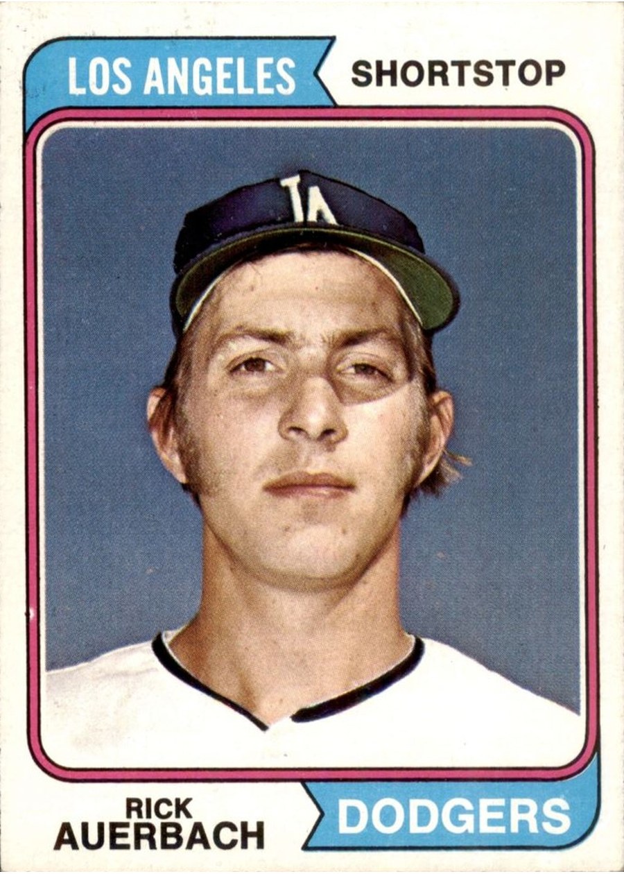 1974 Topps #289 Rick Auerbach, Los Angeles Dodgers