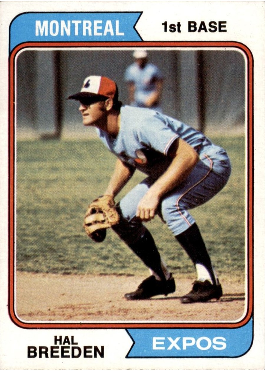 1974 Topps #297 Hal Breeden, Montreal Expos