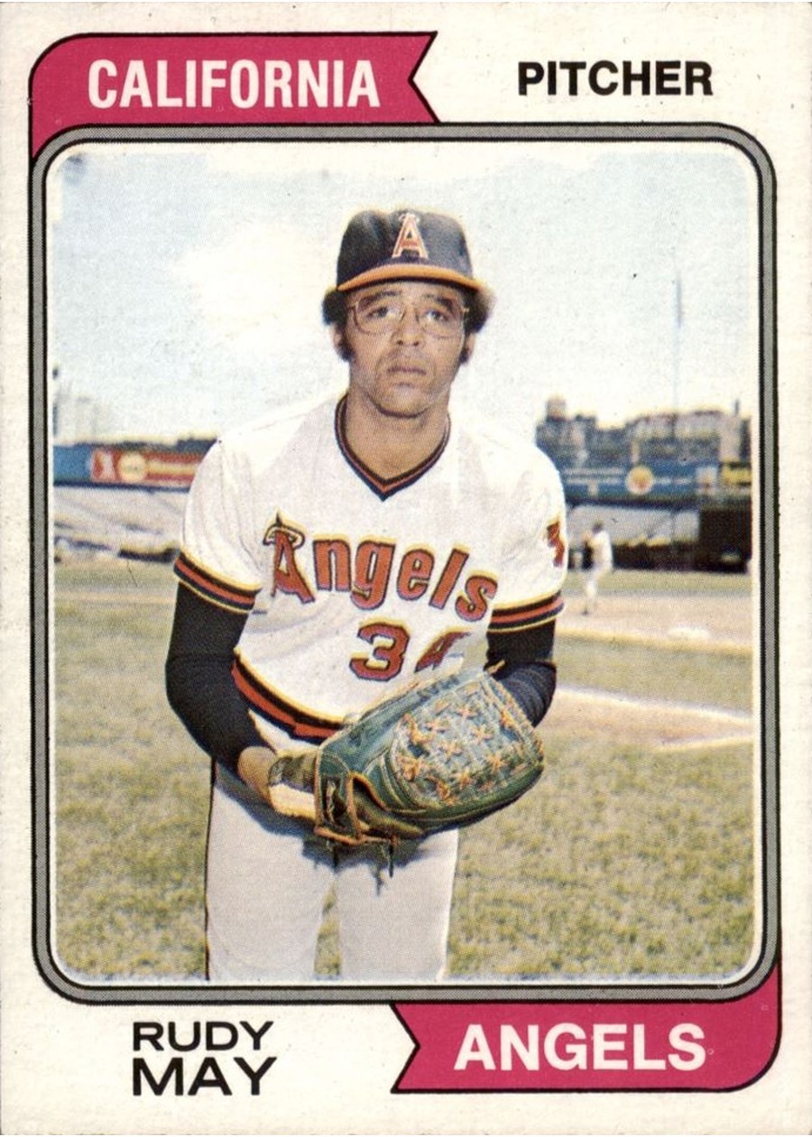1974 Topps #302 Rudy May, California Angels
