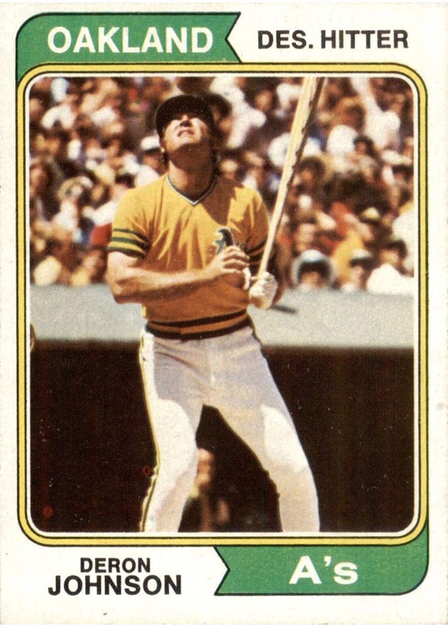 1974 Topps #312 Deron Johnson, Oakland Athletics