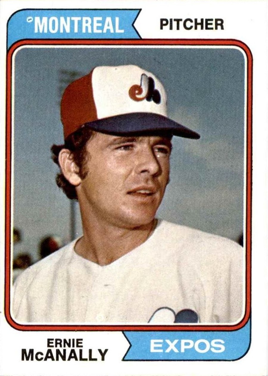 1974 Topps #322 Ernie McAnally, Montreal Expos